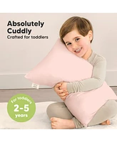 Cuddly Toddler Pillow with Pillowcase, 13X18 Kids for Sleeping, Small Travel Pillows, Nursery