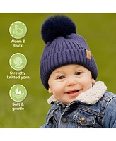KeaBabies 2pk Baby Hats, Beanies, Newborn Hats for Girls, Boys, Winter Hat, 6-36 Months Infant Hat