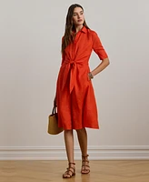 Lauren Ralph Women's Linen Shirtdress