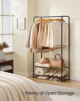 Slickblue Portable Wardrobe Closet – Heavy Duty Garment Rack with Shelves for Clothes Storage and Organization