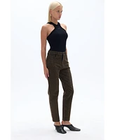 Nocturne Women's Stone Embroidered Mom Fit Jeans