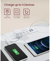Slickblue Nightstand with Charging Station for Convenient Power Access and Sleek Design