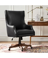 Hulala Home Desmond Transitional Office Chair with Wood Legs