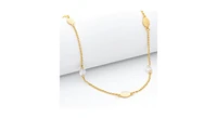 Rivka Friedman Cubic Zirconia Chain and Bead Station Necklace