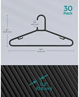 Slickblue Plastic Hangers 50-Pack – Space-Saving, Lightweight Clothes Hangers for Pants, Coats, Dresses