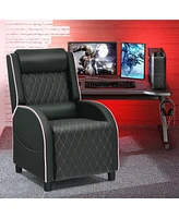 Gouun Massage Gaming Recliner Chair with Headrest and Adjustable Backrest for Home Theater