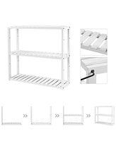 Slickblue 3-Tier Adjustable Rack, Multifunctional Utility Storage Shelf for Bathroom, Kitchen, Living Room