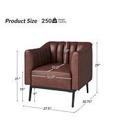 Hulala Home Benjamin Industry 30" Wide Chair with Solid Back
