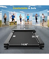 Redliro Walking Pad with Incline Under Desk Treadmill 1 Step Adjust Incline Treadmill for Home Office Portable for Walking Jogging