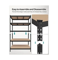 Slickblue 5-Tier Storage Shelves, Garage Storage, Boltless Assembly Adjustable Units (Set of 2)