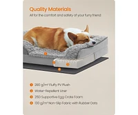 Slickblue Orthopedic Dog Bed for Medium Dogs, Waterproof Sofa with Removable Washable Cover