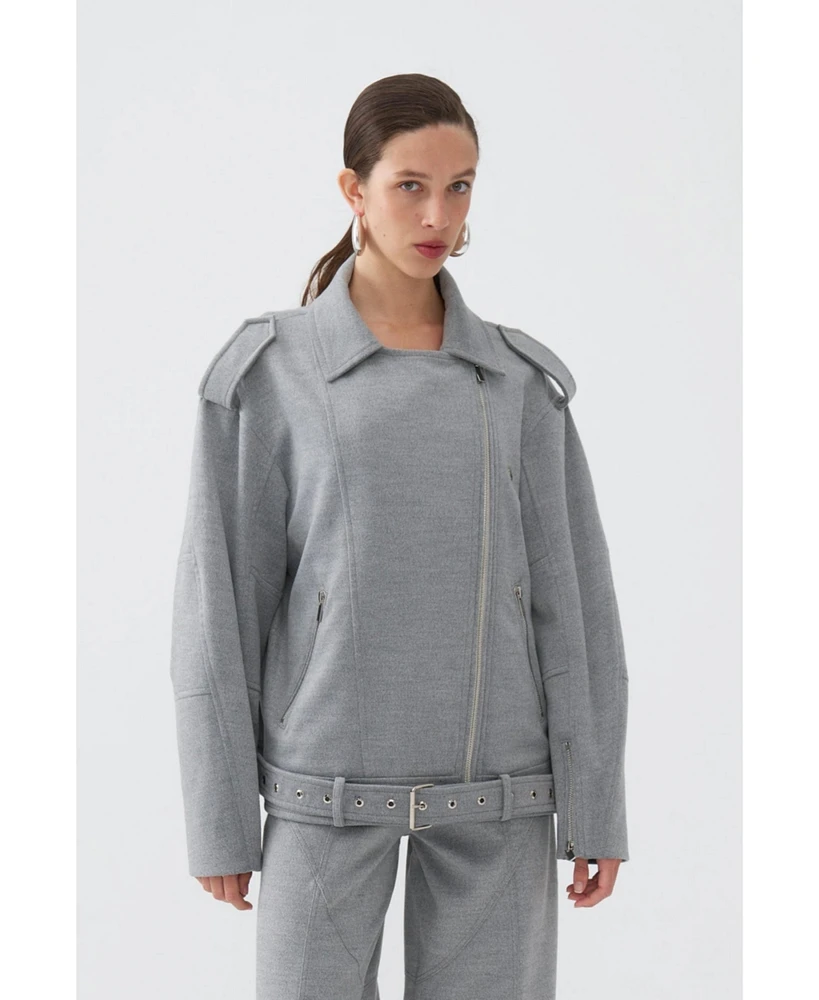 Nocturne Women's Oversized Double-Breasted Coat