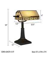 Lavish Home 16" Tiffany-Style Table Lamp