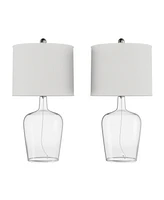 Lavish Home 26" Glass Cloche Table Lamp Set