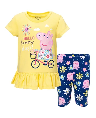 Peppa Pig Peplum T-Shirt and Shorts Outfit Set