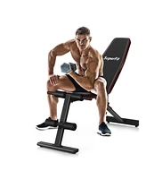 Costway Adjustable Weight Bench for Full Body Strength Training Incline Decline Home Gym