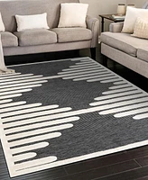 Bayshore Home Textured Tones Strings 9'x12' Area Rug