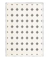 Bayshore Home Textured Tones Diamonds 4'1"x6'1" Area Rug