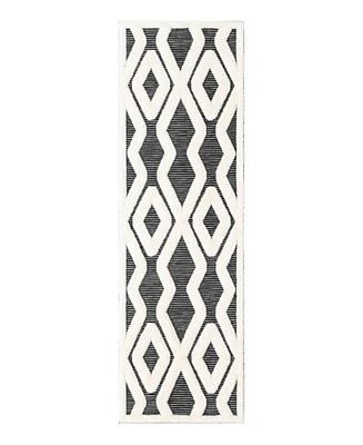 Bayshore Home Textured Tones Trellis 2'7"x8' Runner Area Rug