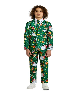 Suitmeister Little and Big Boys Santa Elves Button Closure Suit Set