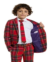 OppoSuits Boys The Lumberjack Christmas Suit Including Blazer, Pants and Clip-On-Tie