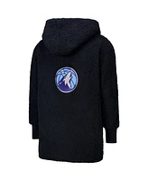 Jill Martin Men's and Women's The Best Lounger World Navy Minnesota Timberwolves Oversized Open-Front Hoodie Sweater