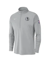 Nike Men's Silver Dallas Mavericks 2024/25 City Edition Authentic Coaches Performance Half-Zip Top