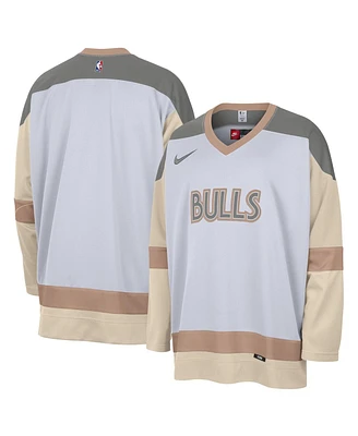 Nike Men's White Chicago Bulls 2024/25 City Edition Courtside Heavyweight Hockey Jersey