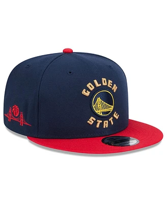 New Era Men's Navy Golden State Warriors 2024/25 City Edition 9FIFTY Snapback Hat