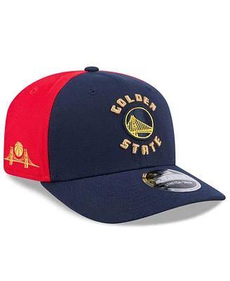 New Era Men's Navy Golden State Warriors 2024/25 City Edition 9SEVENTY Stretch-Snap Hat