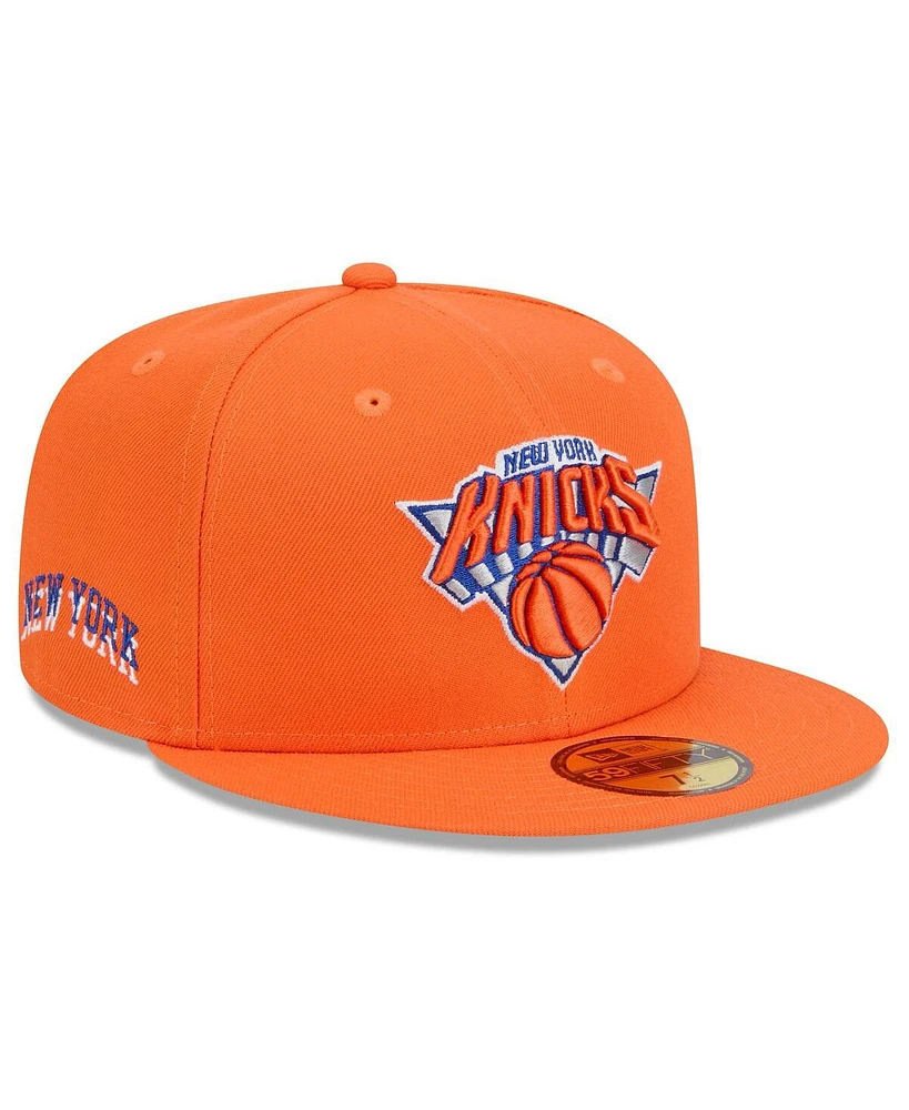 New Era Men's Orange New York Knicks 2024/25 City Edition Alternate 59FIFTY Fitted Hat