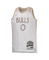 Nike Big Boys and Girls Coby White White Chicago Bulls 2024/25 Swingman Player Jersey - City Edition