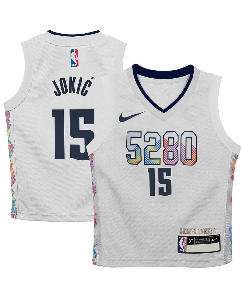 Nike Toddler Nikola Jokic White Denver Nuggets 2024/25 Swingman Player Jersey - City Edition