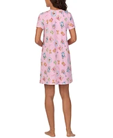 Cuddl Duds Women's Printed Short-Sleeve Sleepshirt
