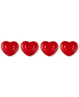 Le Creuset Stoneware Heart Mini Bowls, Set of 4