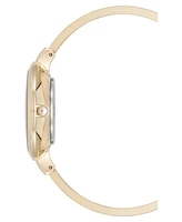 Anne Klein Women's Quartz Enamel and Gold-Tone Metal Alloy Bangle Watch Set