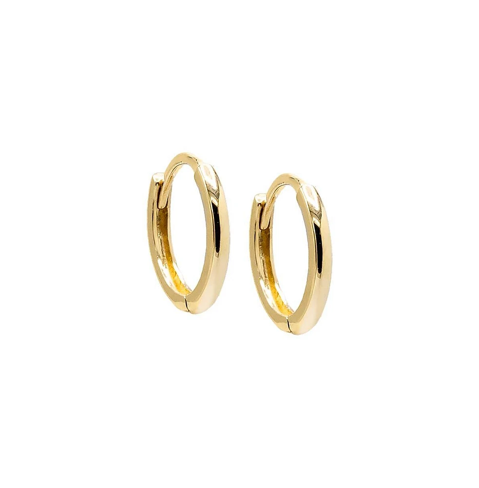 Solid Mini Rounded Cartilage Huggie Earring 14K