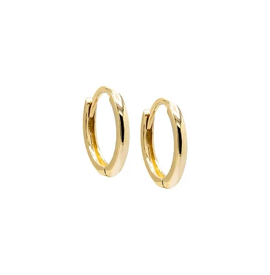 Solid Mini Rounded Cartilage Huggie Earring 14K