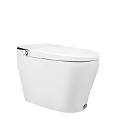 DeerValley Smart Toilet with Bidet Wash Auto Sensor Flush Kick Flush Heated Seat Warm Wash(Remote Included)