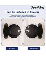 DeerValley 24'' Round Framed Led Lights Wall Mounted Medicine Cabinets With Mirrors, Defogger, Stepless Dimming, Built-In Outlet