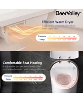 DeerValley Smart Bidet Toilet, Auto Open & Close, Heated Seat, Warm Water, Wireless Remote Control, Premium