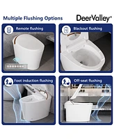 DeerValley Smart Bidet Elongated Toilet, Foot Kick Flush, Heated Seat, Instant Warm Water Wash, Advanced