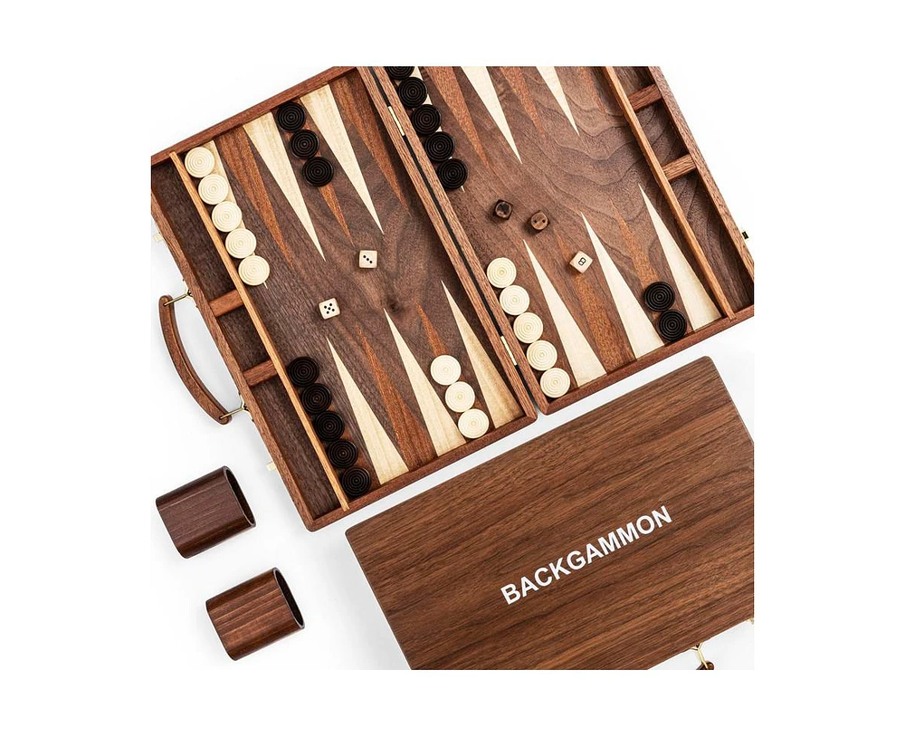 ropoda Backgammon Board Game Set (15 Inches) for Adults and Kids