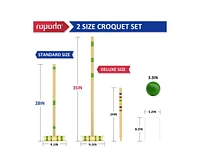 ropoda Six-Player Croquet Set with Wooden Mallets, Colored Balls, Sturdy Carrying Bag