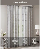 Madison Park Irina Diamond sheer Window Curtain