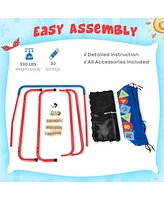 Gouun 36 Inch Kids Indoor Outdoor Square Trampoline with Foamed Handrail