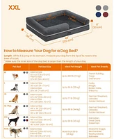 Slickblue Orthopedic Dog Bed, Large Waterproof Sofa with Removable Washable Cover and Non-Slip Bottom