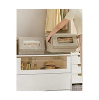 Slickblue Stackable Storage Bins for Efficient Organization and Space-Saving Solutions Set of 2
