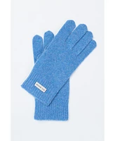 Jennie Liu 100% Cashmere Knitted Gloves(Black, One Size)