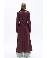 Nocturne Women's Faux Leather Trench Coat